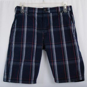 Hurley - Boys Plaid Board Shorts Navy Red White
